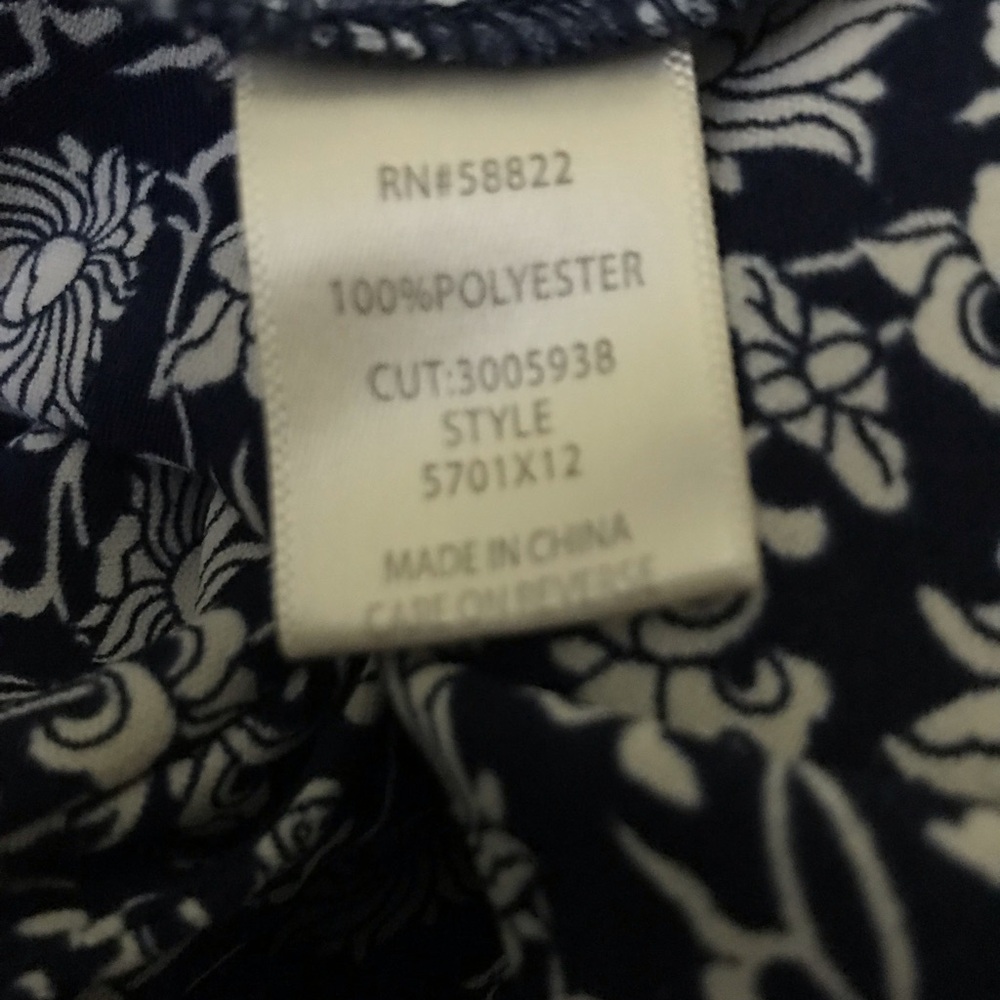 Navy Blue Floral Maxi Skirt - Picture 3 of 3